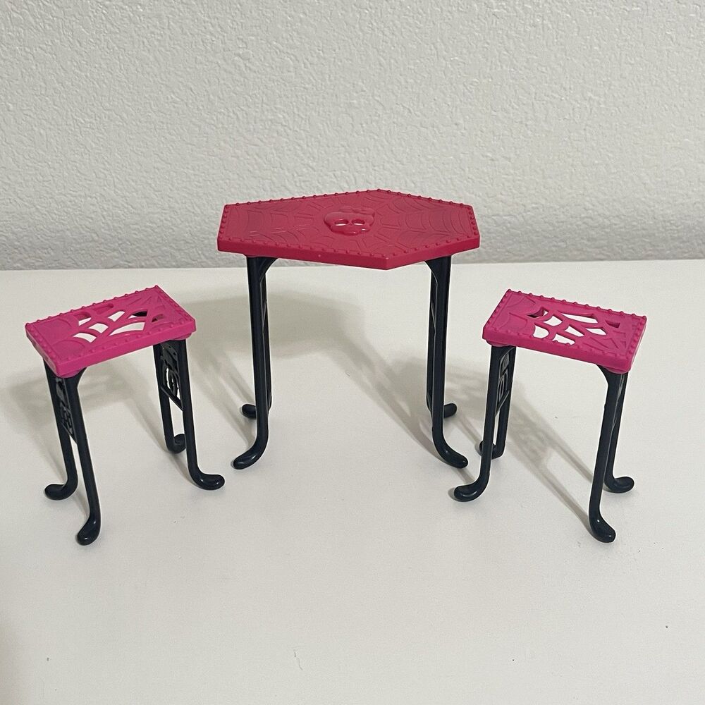 Monster High Creepateria Coffin Table and Stools Playset Replacement Furniture